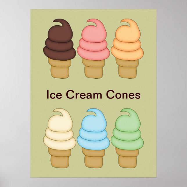 Poster des cônes torsadés de glace (Devant)