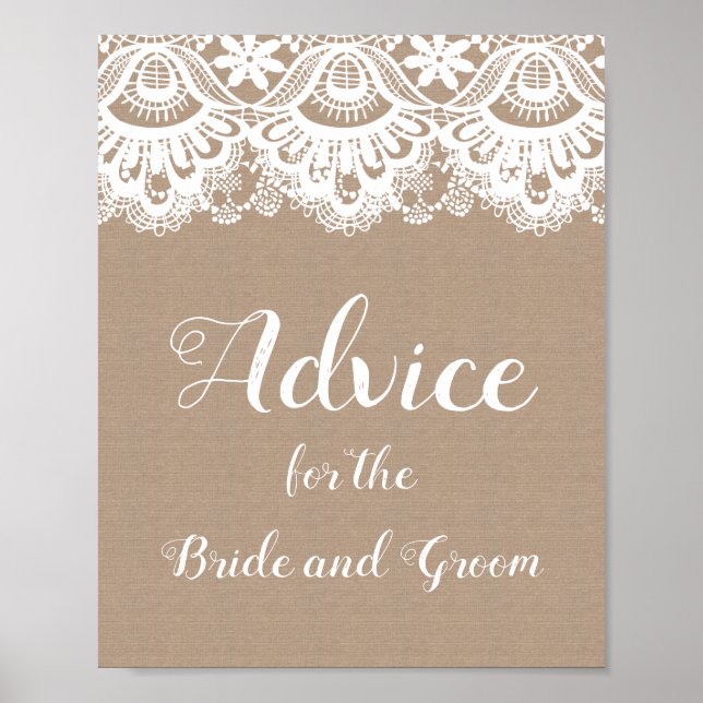 Poster des conseils Mariages Burlap et Lace (Devant)