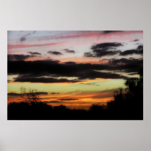 Poster des couleurs nuageuses