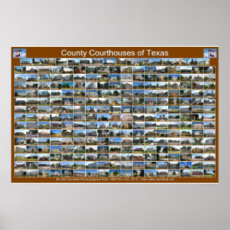 Poster des cours du comté de Texas (brun horizonta