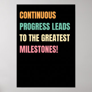 Poster des devis de motivation Progress
