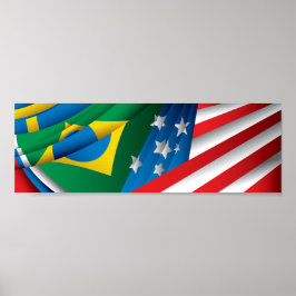 Poster des drapeaux du monde, USA, Brésil et plus