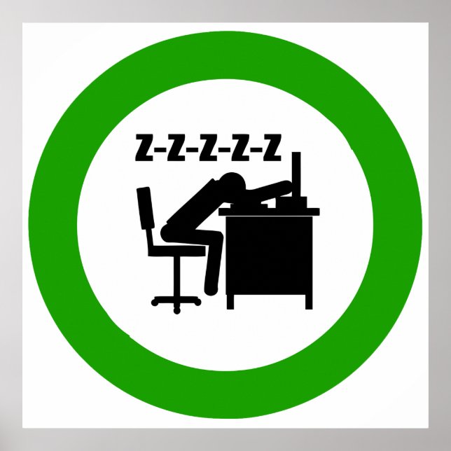 Poster des employés de bureau dormant (Devant)