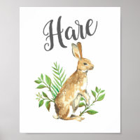 Des enfants lièvres imprimés. Pépinière de lapin. 