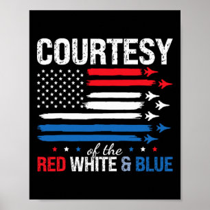 Poster Des États-Unis Rouge Blanc Et Bleu 4 juillet Me Fe