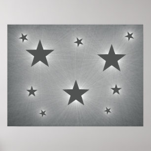 Poster des étoiles gris foncé dans le ciel nocturn