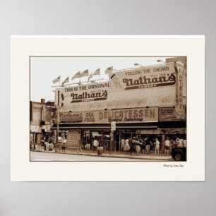 Poster des fameux Hot Dogs Nathan