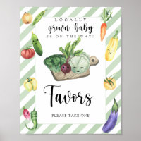 Poster des faveurs du baby shower cultivé localeme