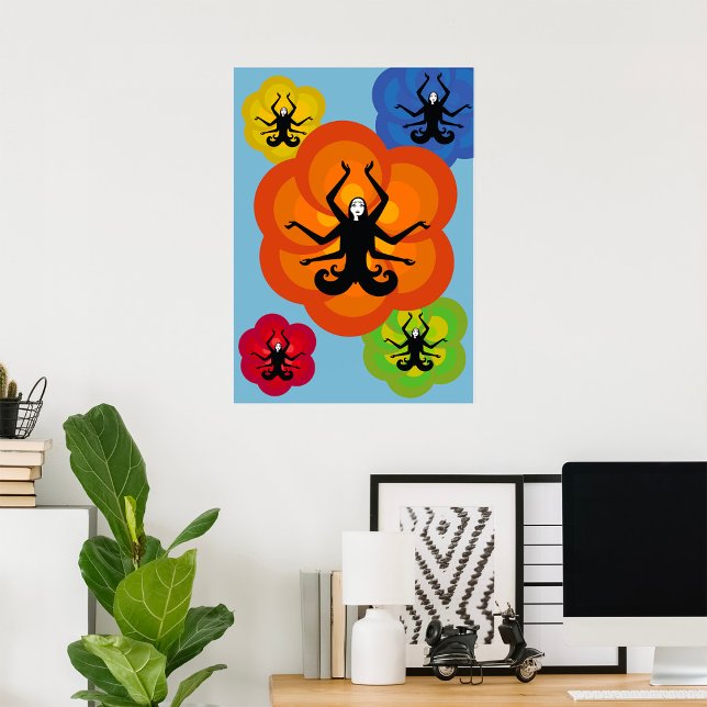 Poster Des Femmes Dans Le Lotus Pose (Créateur téléchargé)