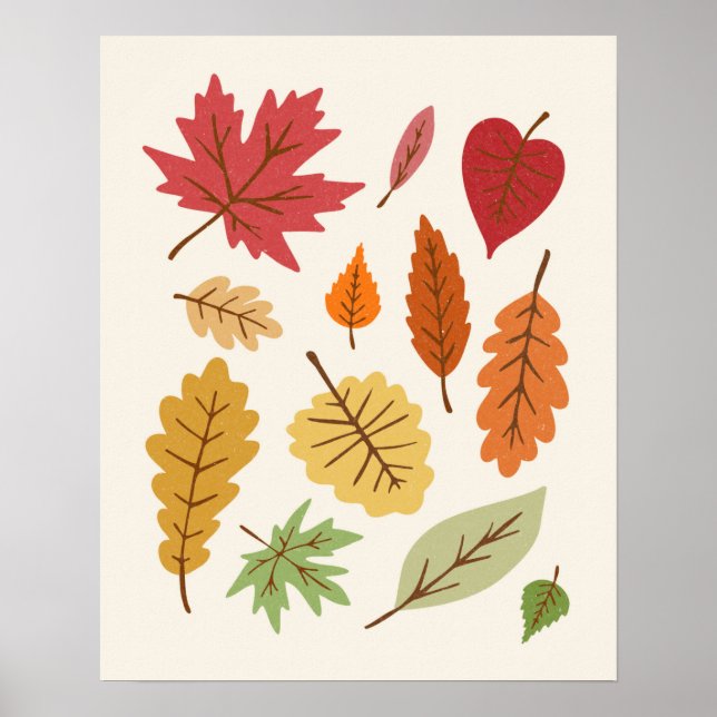 Poster des feuilles d'automne (Devant)
