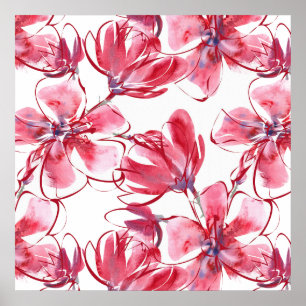 Poster des fleurs rouges