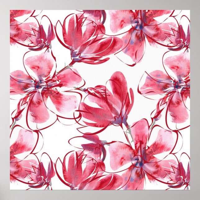 Poster des fleurs rouges (Devant)