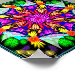 Poster des fleurs Trippy