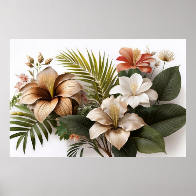 Poster des fleurs tropicales (Devant)