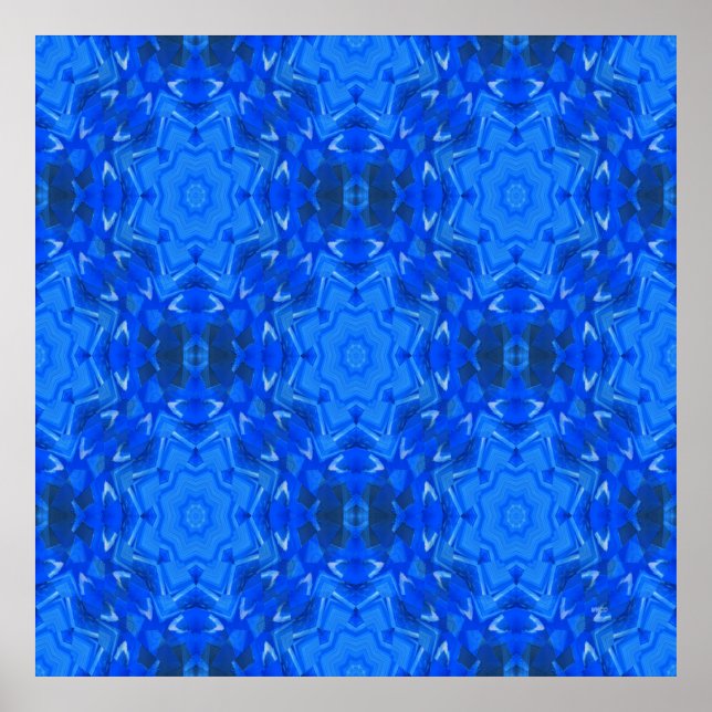 Poster Des flocons de neige bleus.... (Devant)