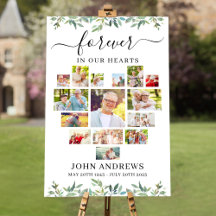 Poster des funérailles botaniques avec collage car