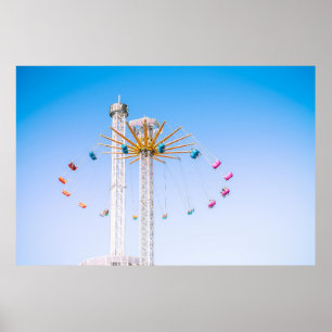 Poster Des gens font du swing amusement ride photo à peti