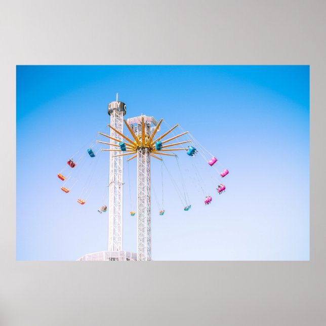 Poster Des gens font du swing amusement ride photo à peti (Devant)