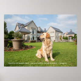 Poster des Goldenen Retriever mit Zitat