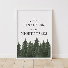 Poster Des Graines Minuscules Cultivent Des Arbres Puissa