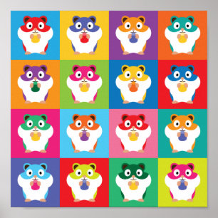 Poster des Hamsters Pop Art
