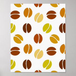 Poster des haricots de café