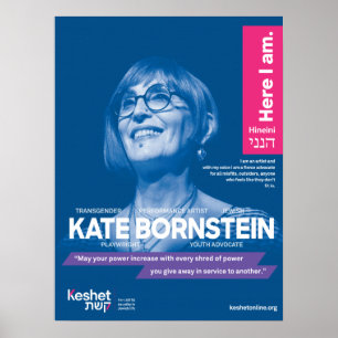 Poster des héros juifs LGBTQ - Kate Bornstein