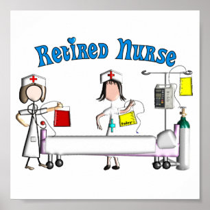 Poster des infirmières à la retraite (personnalisa