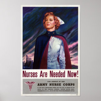 Poster Des infirmières sont nécessaires maintenant - Post