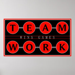 Poster des Jeux pour le travail d'équipe motivatio