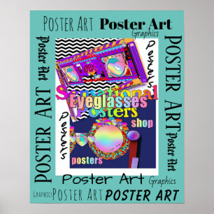 Poster des Lunettes de vue amusantes Art
