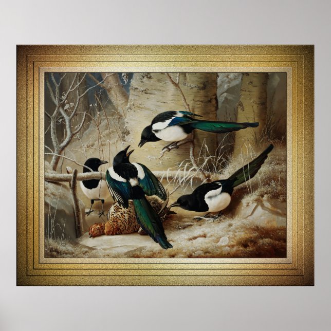 Poster Des Magpies Autour D'Une Femme Morte Capercaillie (Devant)