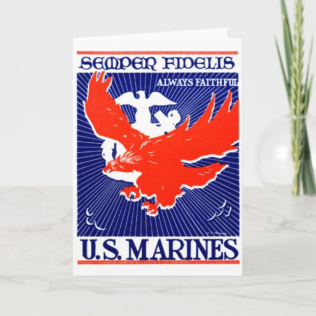 Poster des Marine Corps des Zweiten Weltkriegs Karte (Vorderseite)