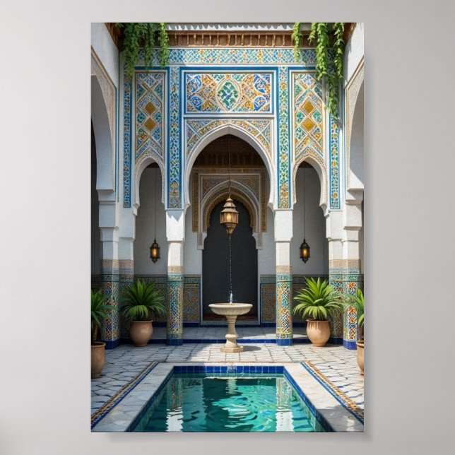 Poster des marokkanischen Riads (Vorne)