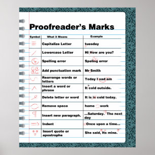 Poster des marques du correcteur
