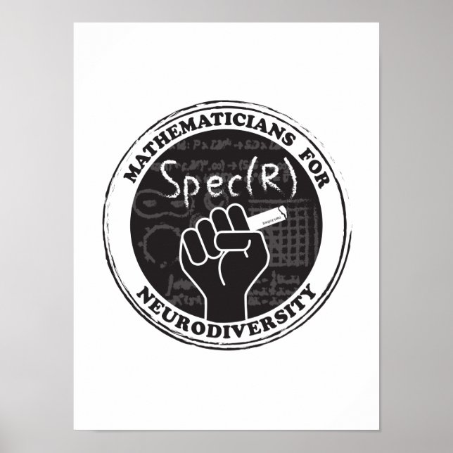Poster des mathématiciens pour la Neurodiversité (Devant)