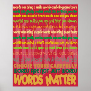 Poster des mots