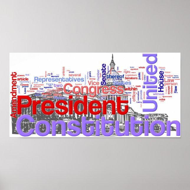 Poster des mots de la Constitution (Devant)