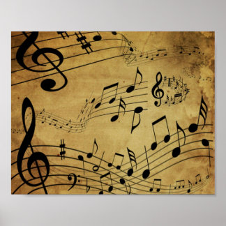 Poster des notes de musique