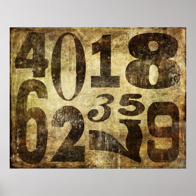 Poster des numéros vintages ou pour découpage (Devant)