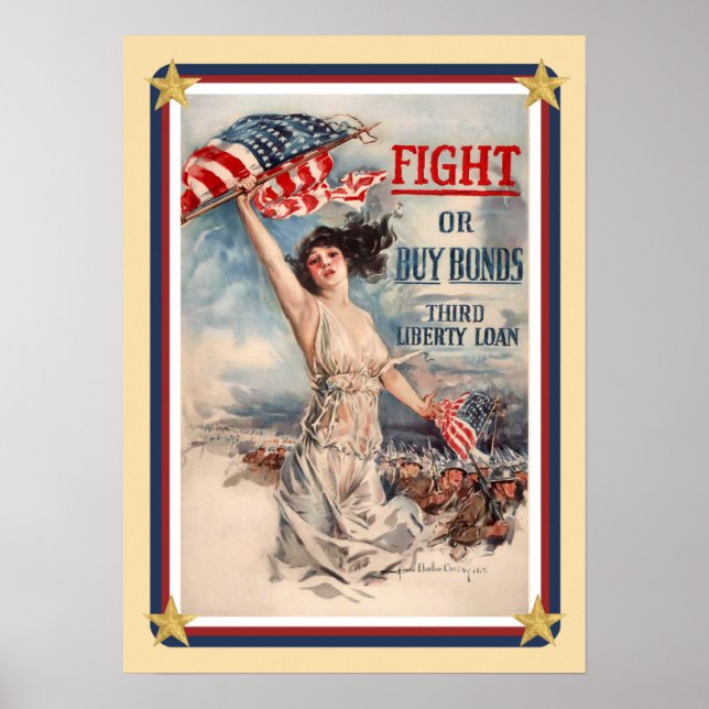 Poster des obligations patriotiques des États-Unis (Devant)