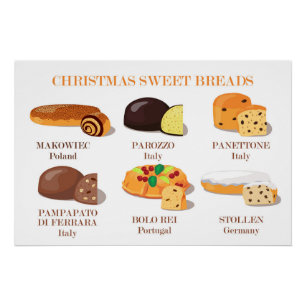 Poster des pains sucrés de Noël