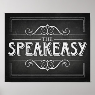 Poster des panneaux de style chalk / SPEAKEASY