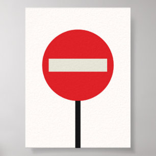 Poster des panneaux stop Bauhaus - Art mural géomé