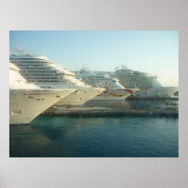 Poster des paquebots de croisière à Sunrise (Devant)