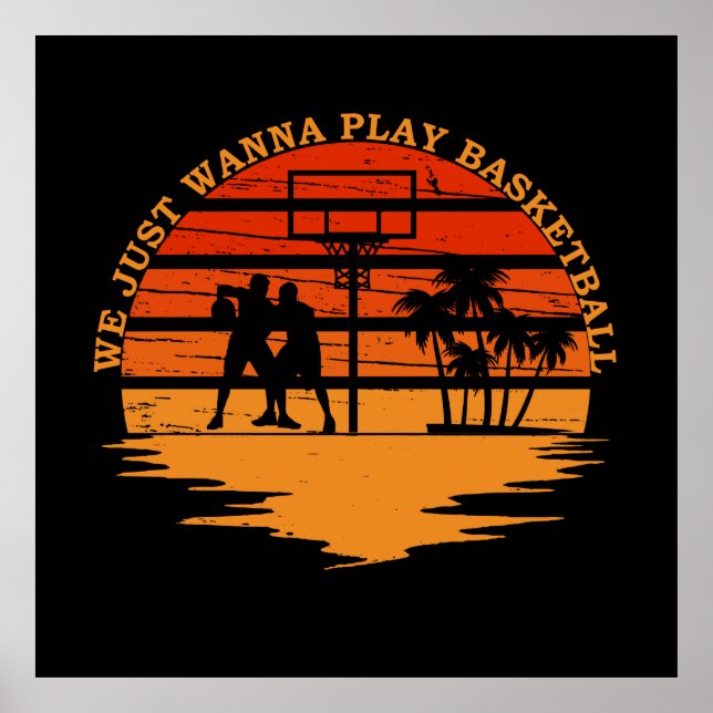 Poster des paroles amusantes de basket-ball (Devant)