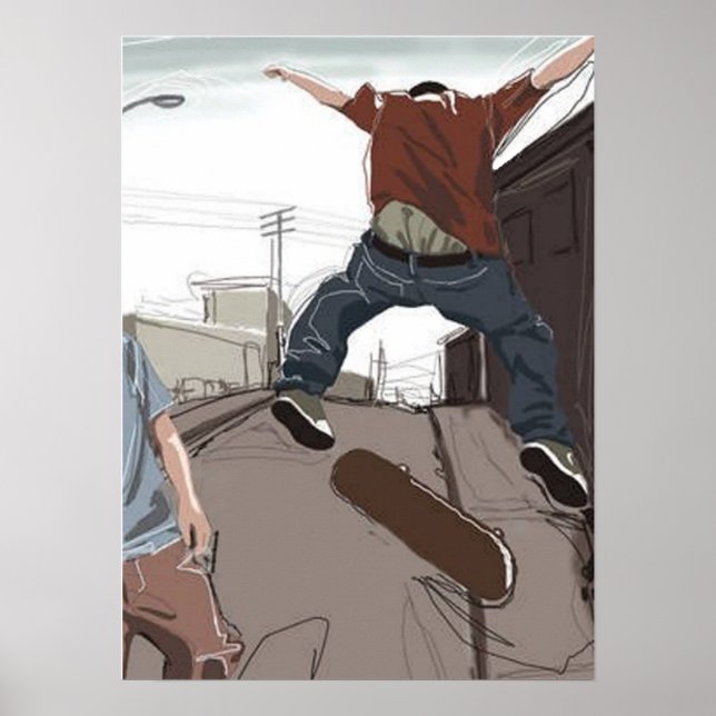 Poster des patineurs de rue (Devant)