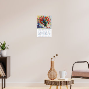 Poster Des pavots d'été. Calendrier des beaux-arts 2025