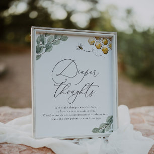 Poster des pensées de couche d'eucalyptus