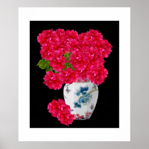 Poster des Peonies Roses Profondes